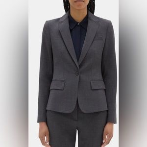 Theory Gray Wool Blend Blazer